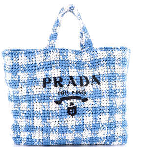 Prada Logo Tote Raffia Large #224602P22B